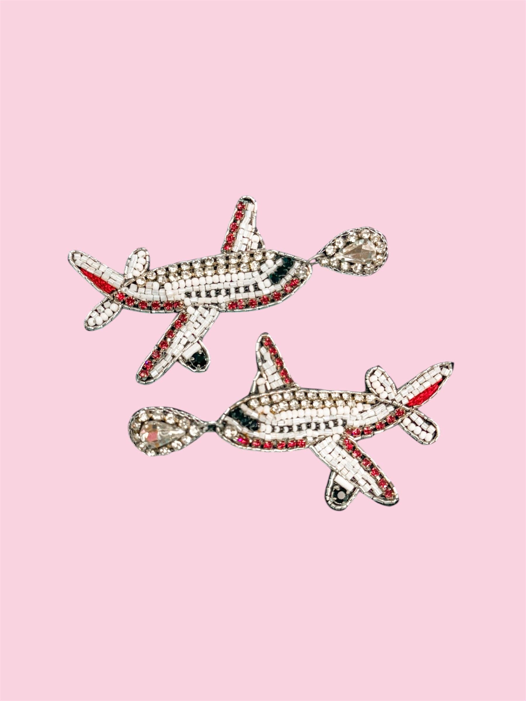 Camel Threads - Wholesale Stud/Post Earrings - Airplane (Mix & Match Any 10 or More Pairs)