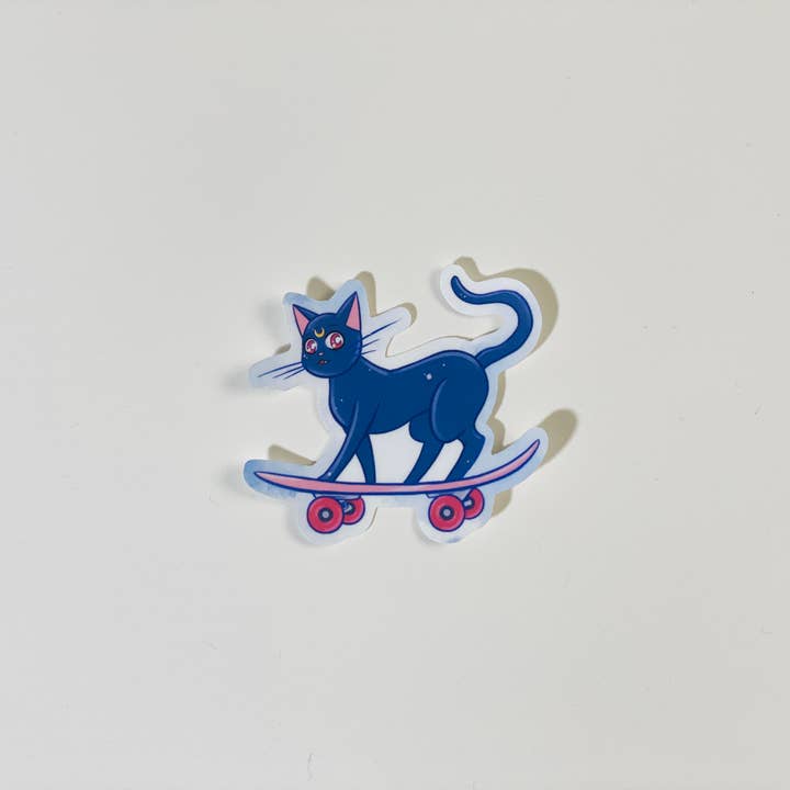 Live Flashy or Die - Wholesale Sticker - Skater Scout - Luna Skateboarder Sticker