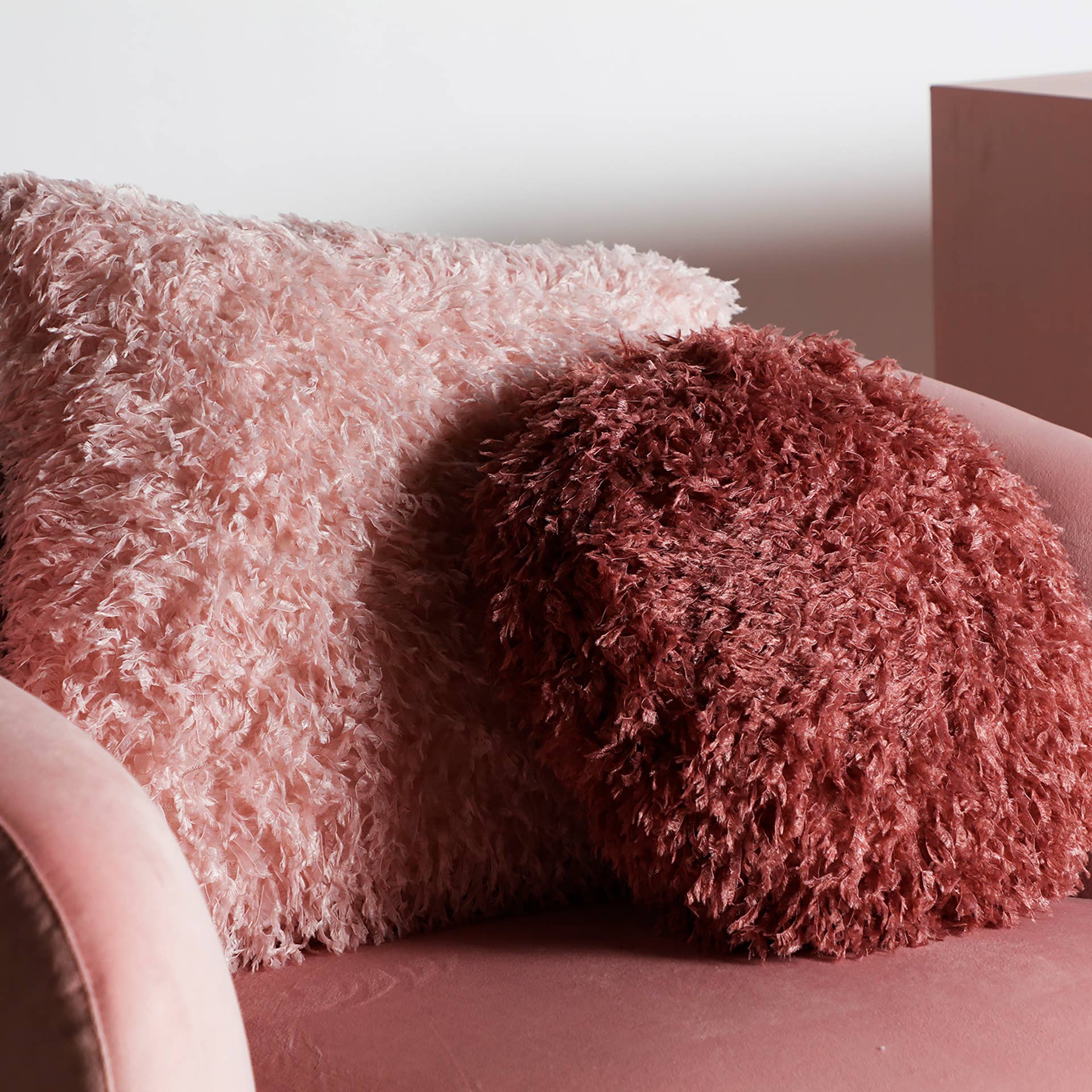 Kodu - Wholesale Chair Cushion - Asira Cushion, Polyester, Pink, 42X42X9Cm4