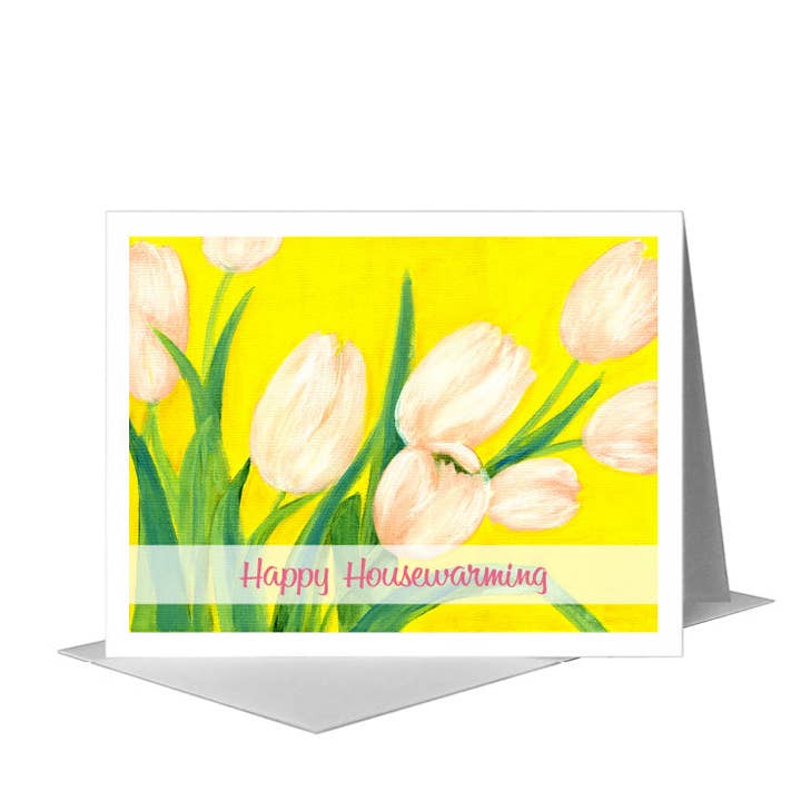 Rosa Tulpen, Grußkarte (#7049F) für den Großhandel von Printed Canvas