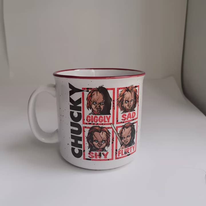Silver Buffalo - Wholesale Coffee Mug - Chucky Emotions 20oz Ceramic Camper Mug