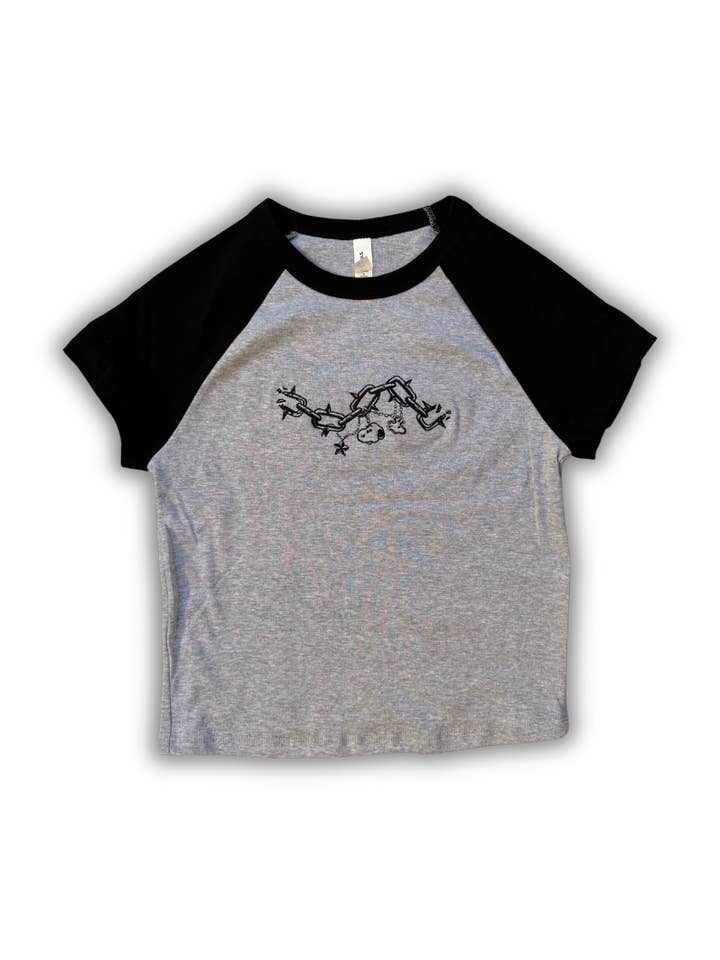 Embroidered Chain Dog Baseball tee for wholesale by Threads By Tie