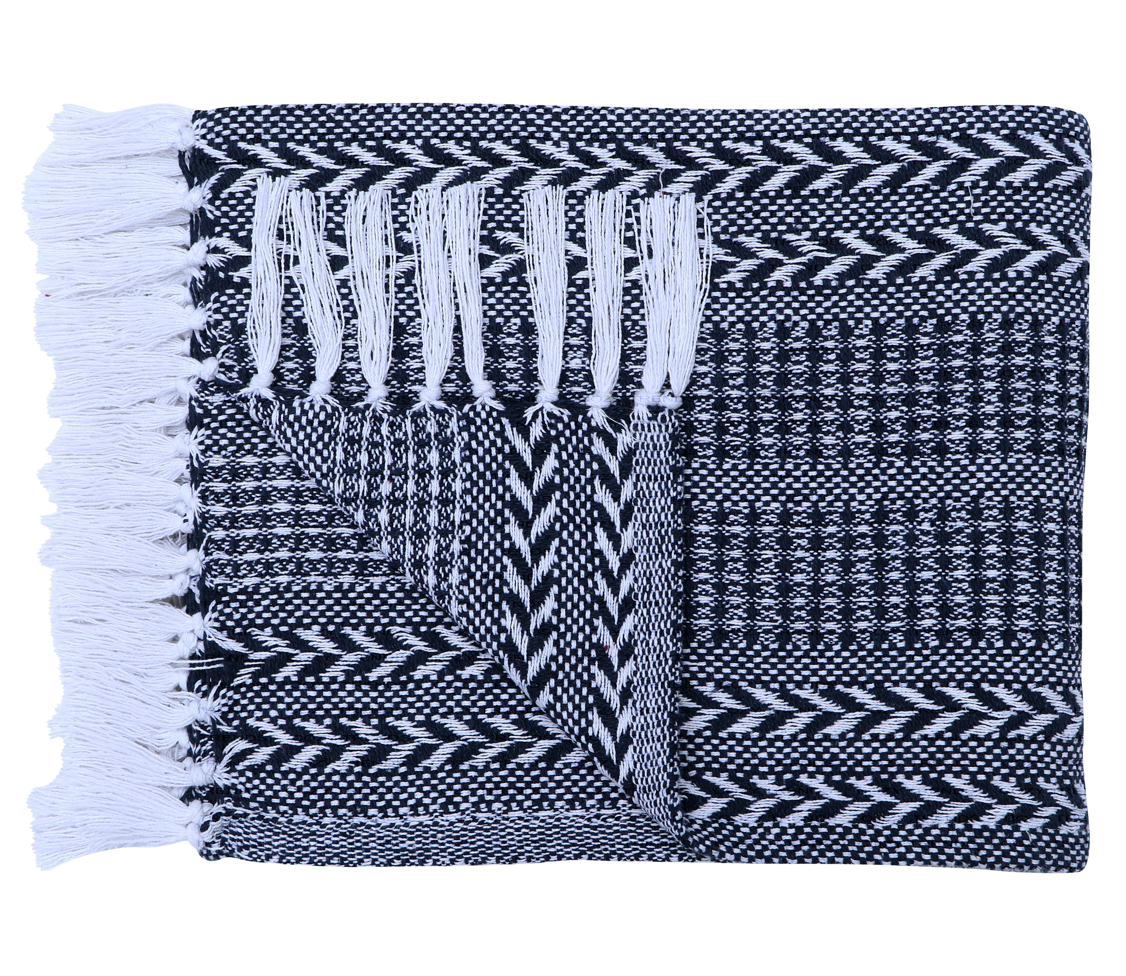 COZY HOMES COLLECTION - Vendita all'ingrosso Plaid - Set di 2 coperte in cotone batik tessute 127 x 152 cm5