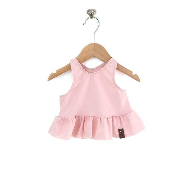 Abby Peplum Badeoberteil, Rosa für den Großhandel von MINI Street