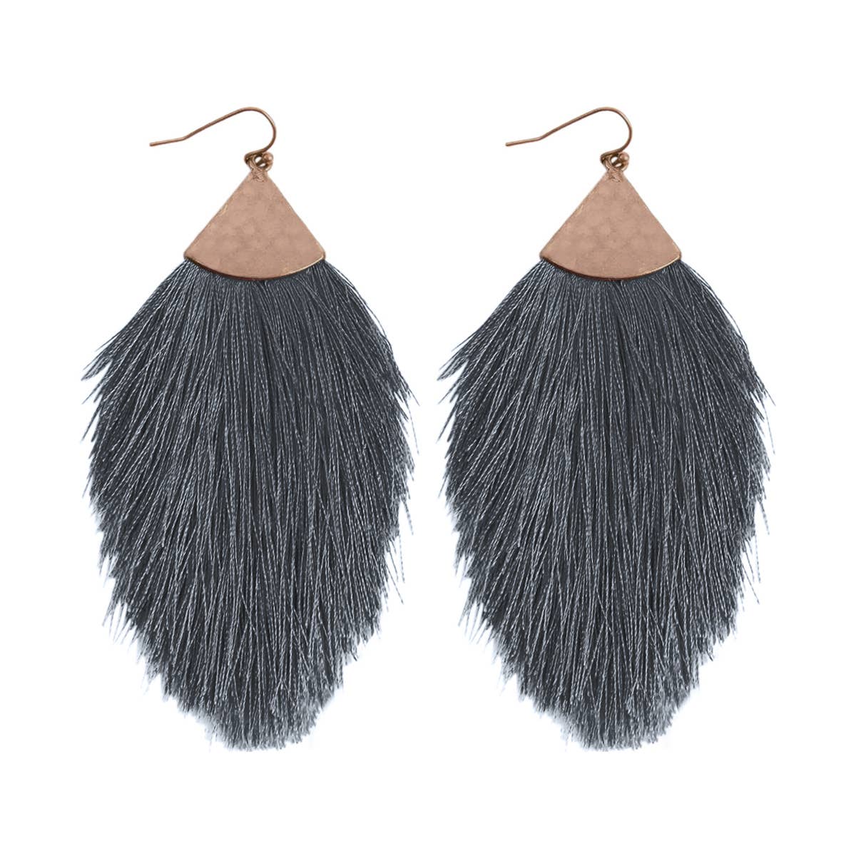 MYS Wholesale Inc - Wholesale Tassel Earrings - Tassel With Hammer Metal Hook Drop Earrings5