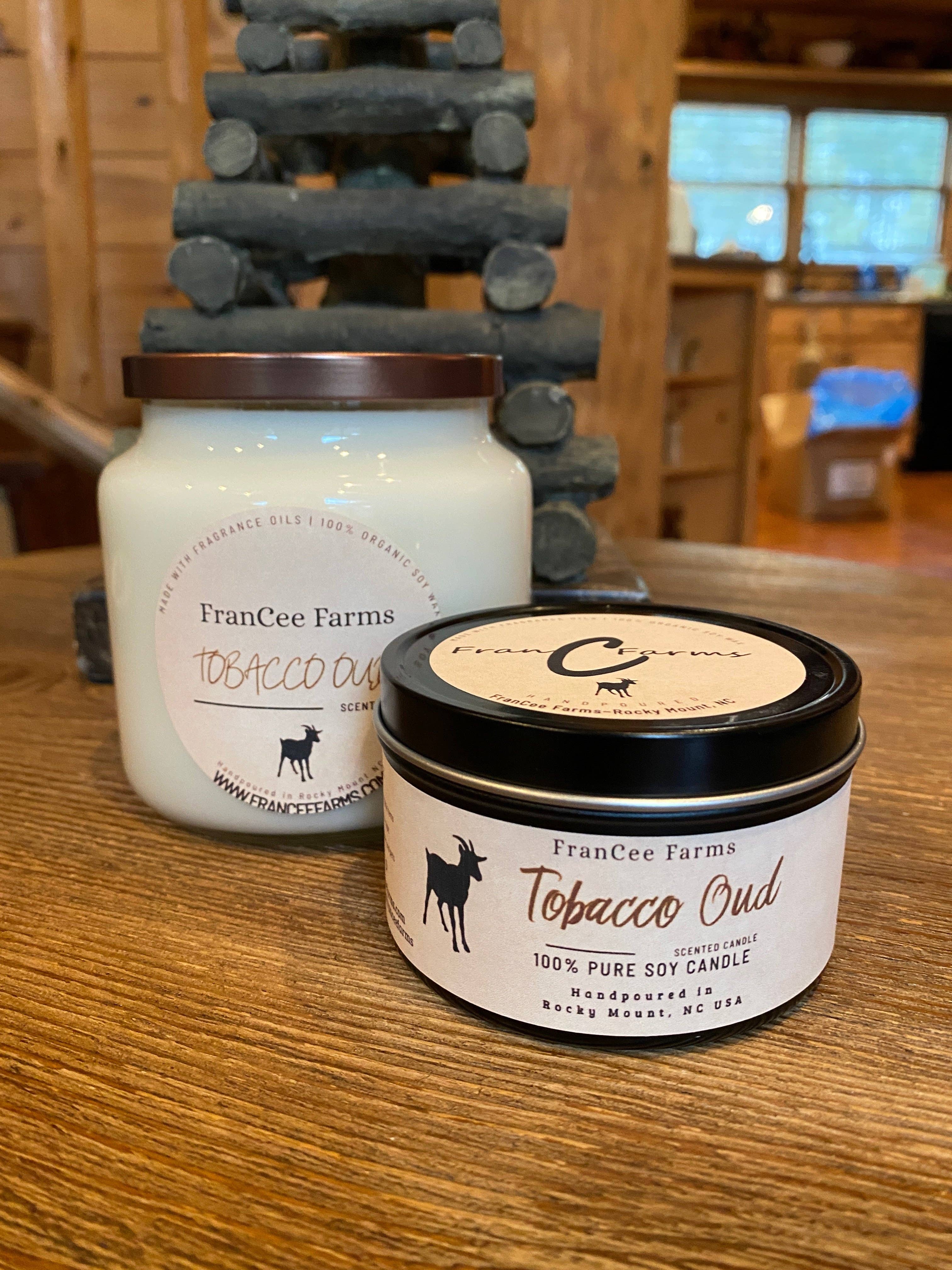 FranCee Farms - Wholesale Travel Candles - Tobacco Oud Candle Tin3