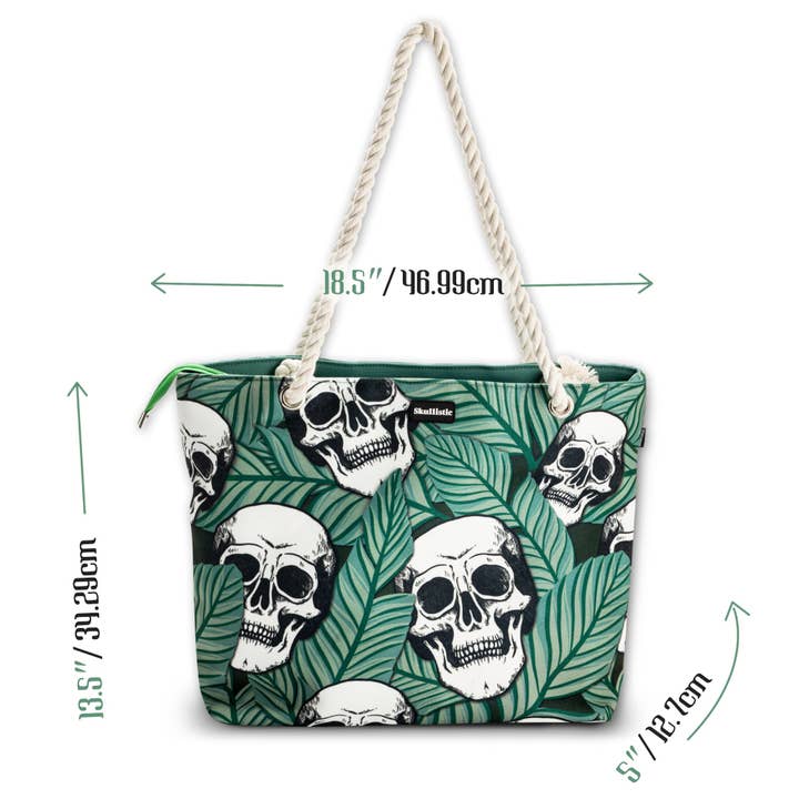 Zapps Clothing - Venta al por mayor Bolsa de playa - Bolso de hombro Skullistic Tropic Skulls para playa5