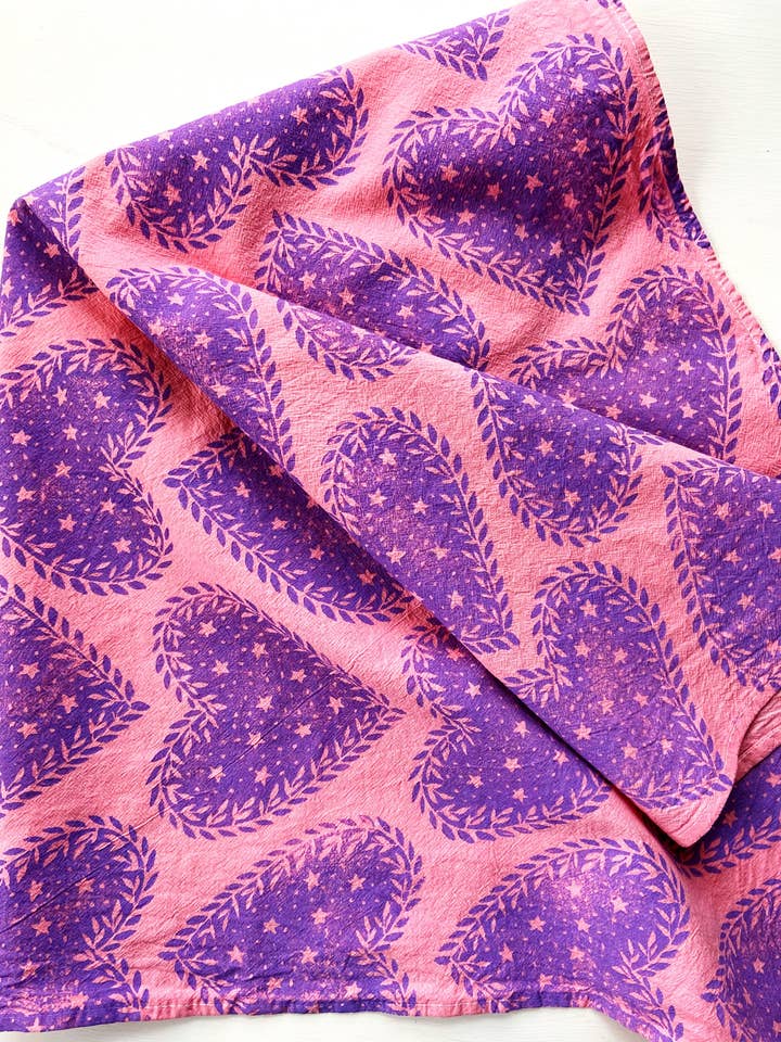 Vine Hearts Towel for wholesale by Andria Green