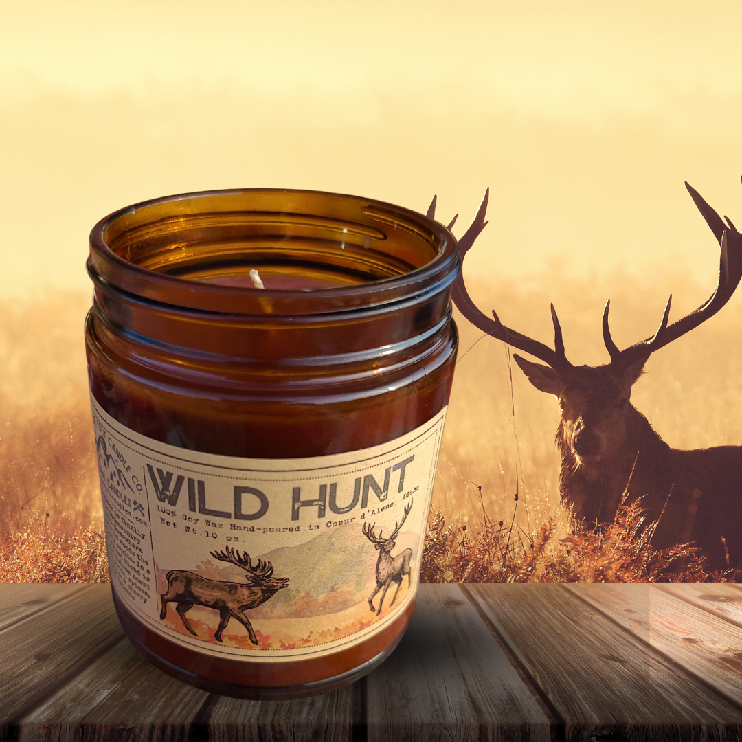 Wanderlust Folk – wholesale Jar/filled candle – Wild Hunt - USA MADE - Autumn Soy Wax Candles3