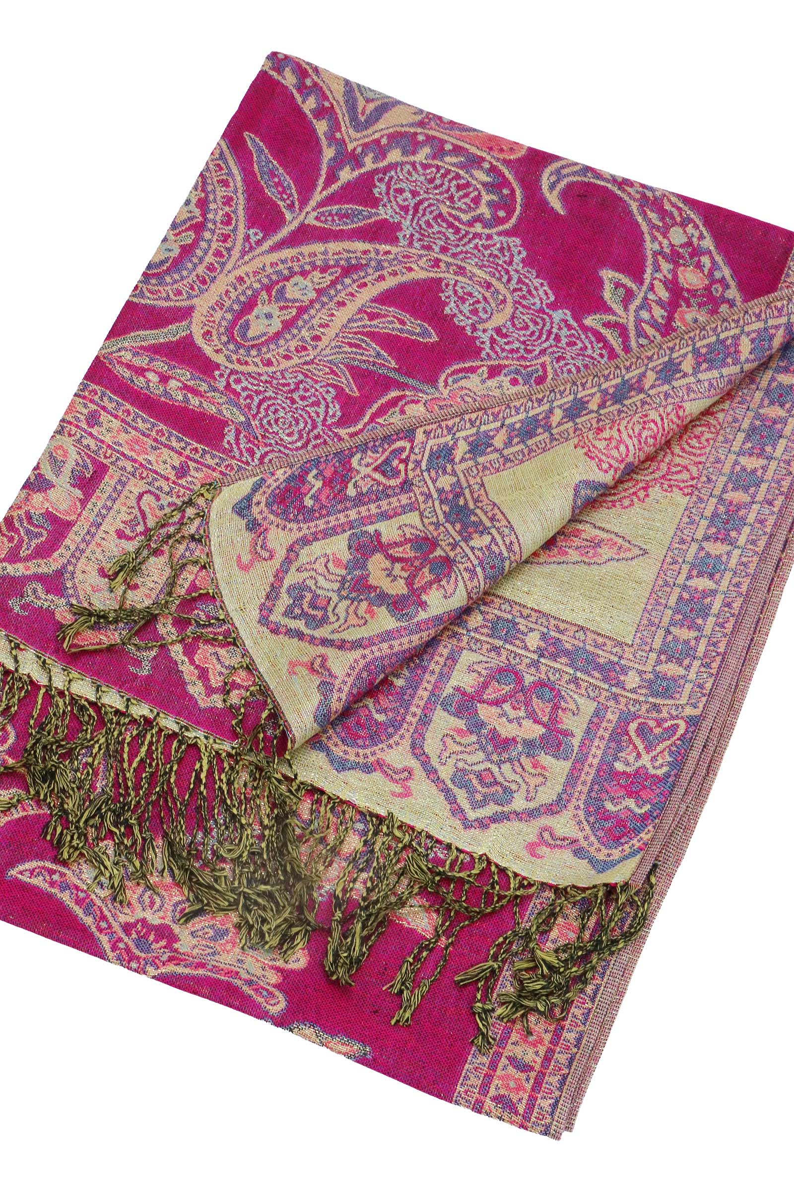 Assorted Paisley Vineyard Metallic Twist Pashmina Shawl for wholesale on Faire12