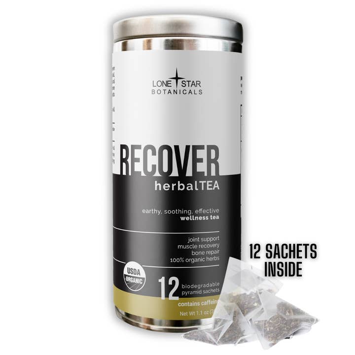 Recover (WELLNESS TEA) Tin (12 Sachets) - 100% ORGANIC for wholesale by Lone Star Botanicals