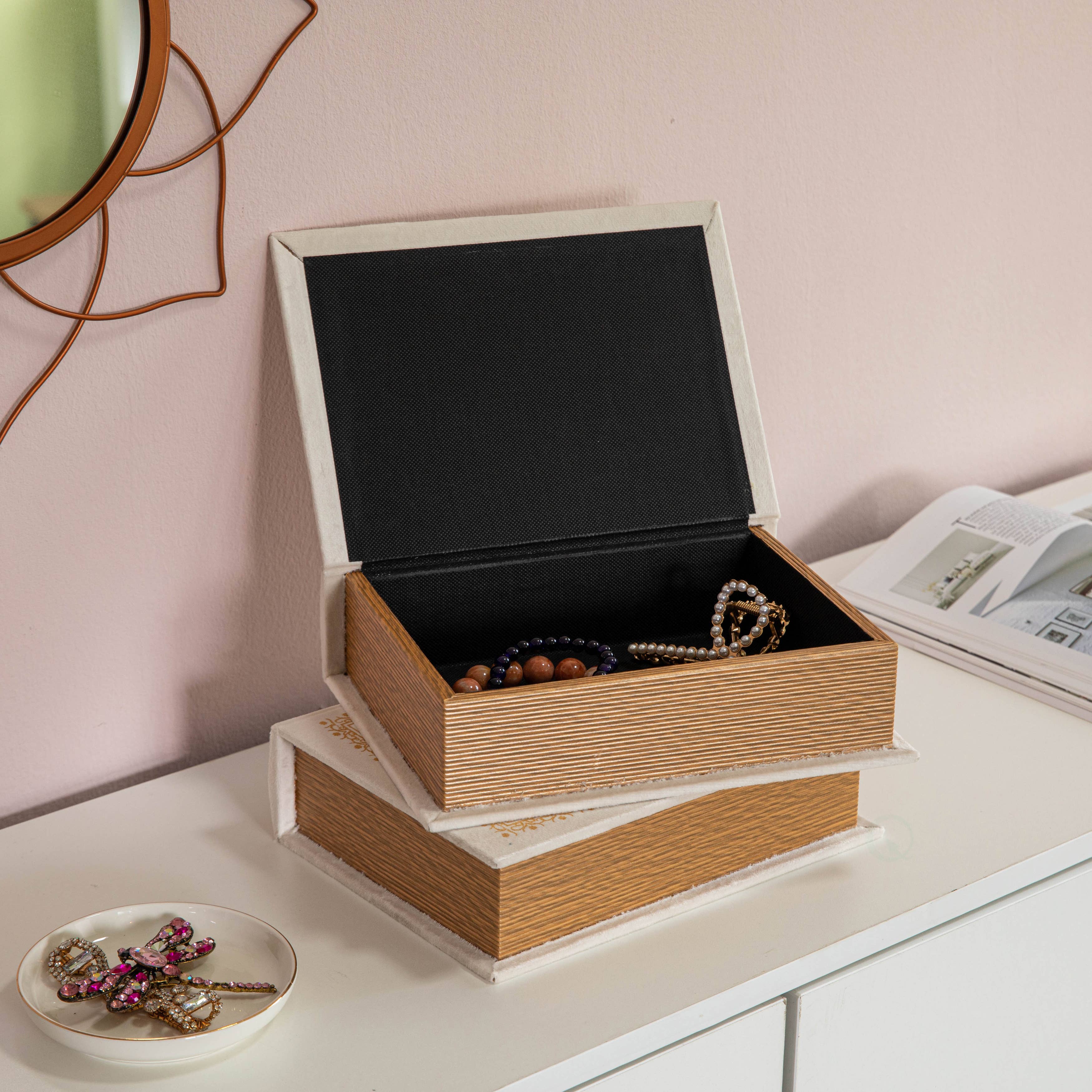 Quickway Imports - Wholesale Jewelry Box/Organizer - Decorative Vintage Book Shaped Trinket Storage Box13