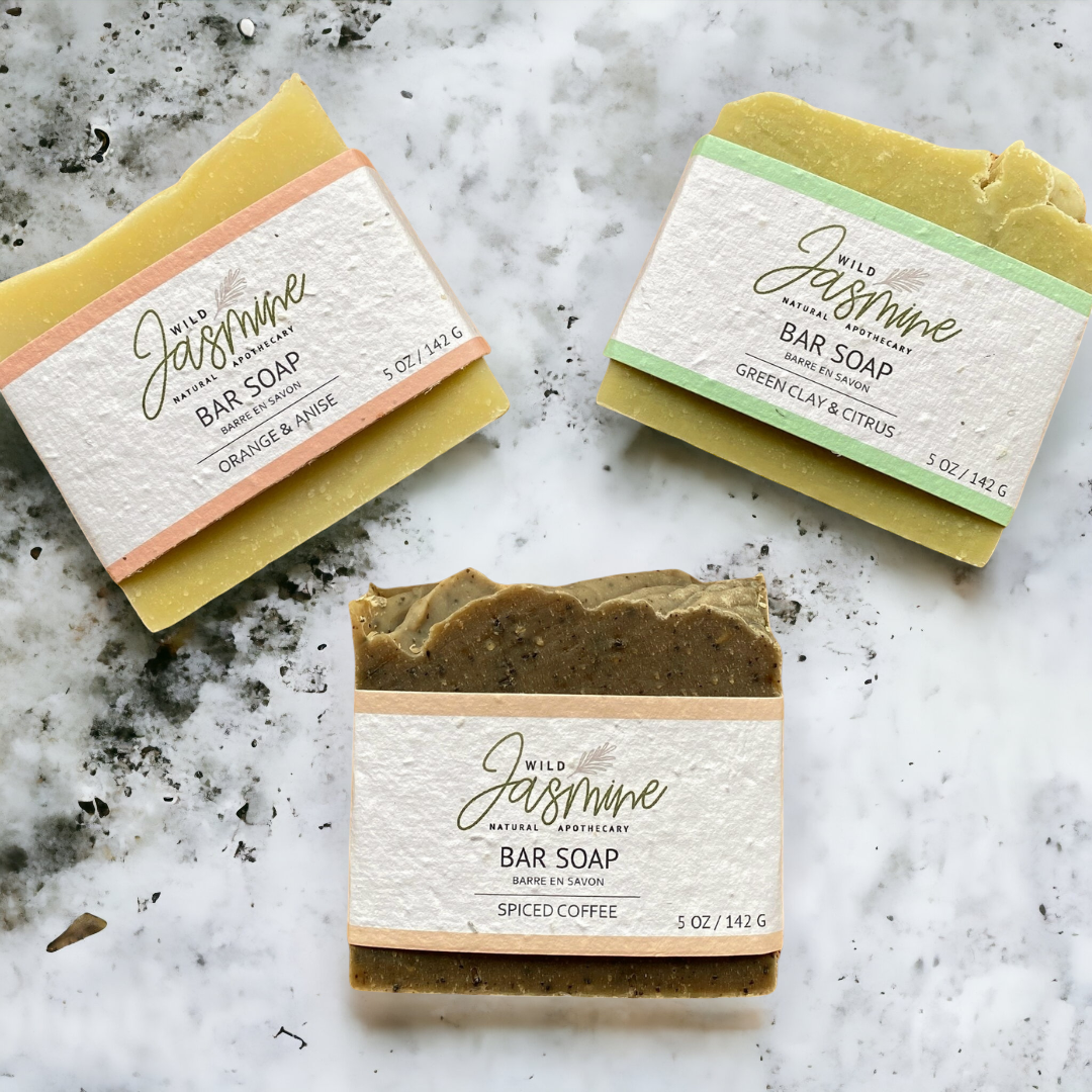 Wild Jasmine Natural Apothecary - Wholesale Bar Soap - Soap Starter Pack - 5 oz - Seed Paper Label1