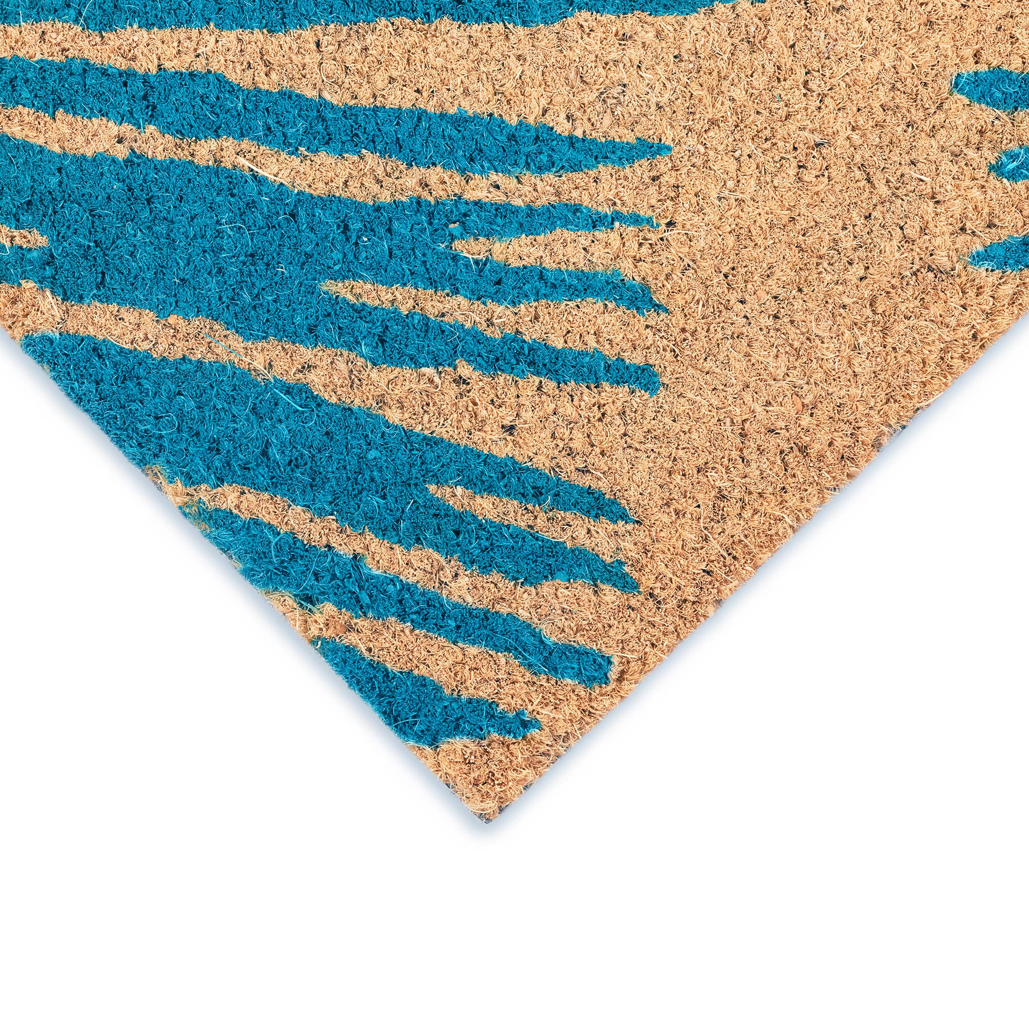 Blue Natura Palm Border Outdoor Mat for wholesale on Faire1