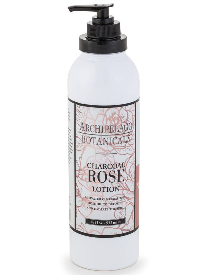 Charcoal Rose 18oz Lotion for wholesale by Archipelago Fragrences