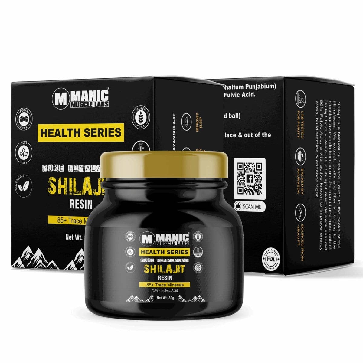Advanced Muscle Nutrition - Wholesale Oral Supplement/Vitamin - Pure Himalayan Shilajit Resin 75%+ Fulvic Acid 30g5