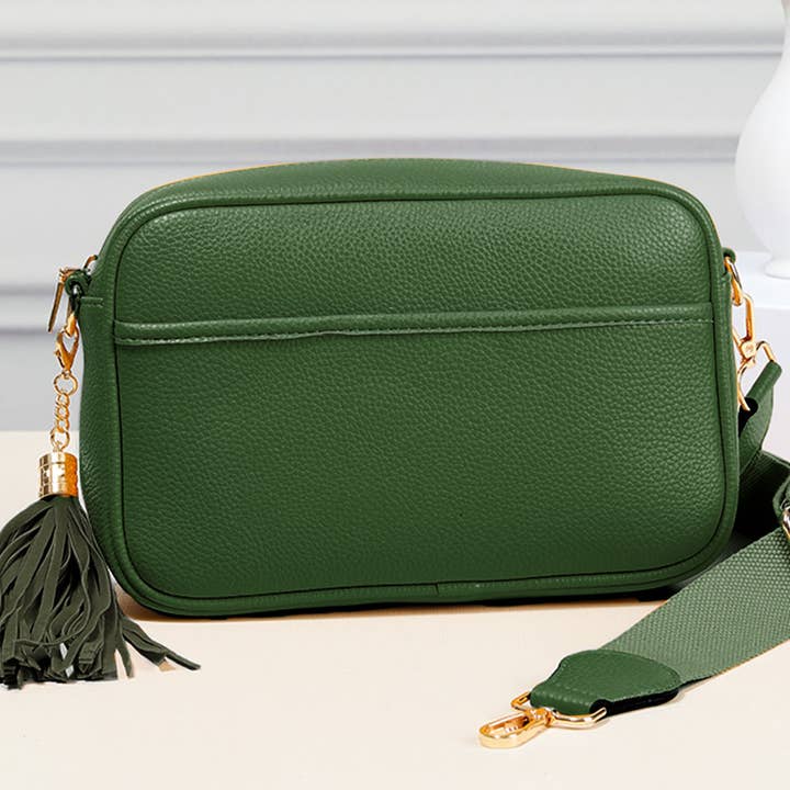 Fashion City - Wholesale Crossbody Bag - Women's - Dark PU Rectangular Crossbody with Tassel8