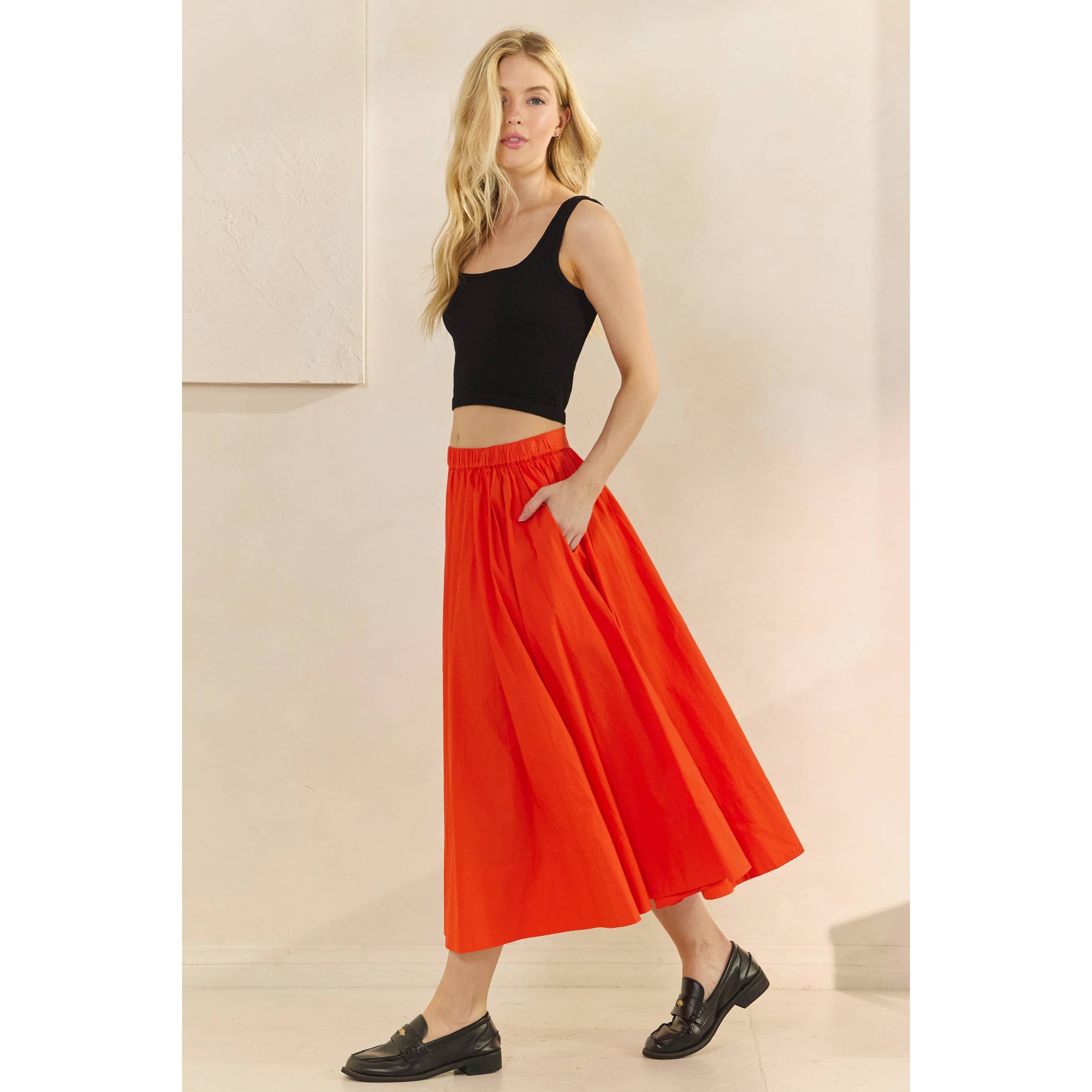 Veveret - Wholesale Skirt - Women's - Midi Pull on Skirt23