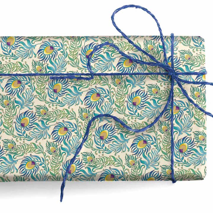 Dekorativt papir med guld „Peacock“ for engroshandel hos Kartos