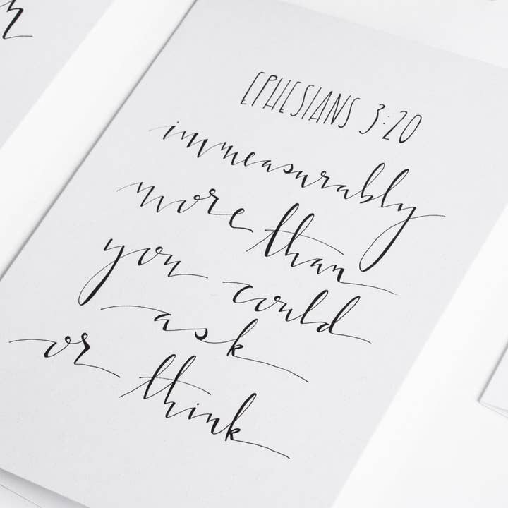 Immeasurably More Bible Verse Notecard for wholesale by The Crowning Jewels
