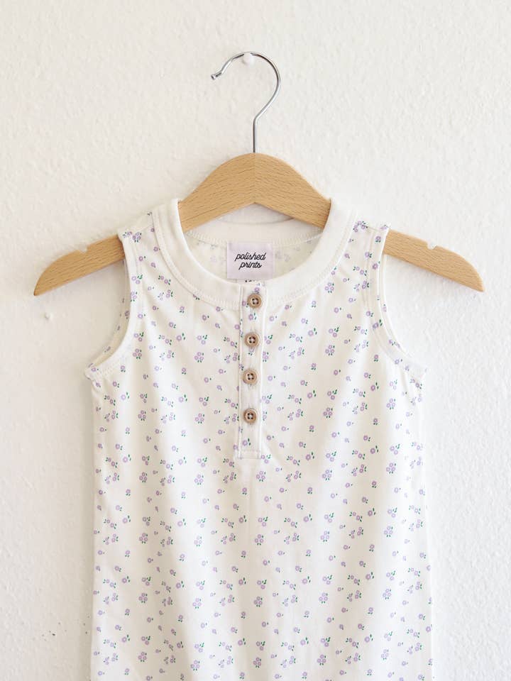 Polished Prints - Vendita all'ingrosso Tutina (senza piedini) - Neonati - Mini tutina floreale per neonati, vestiti per neonati, completo per bambina6