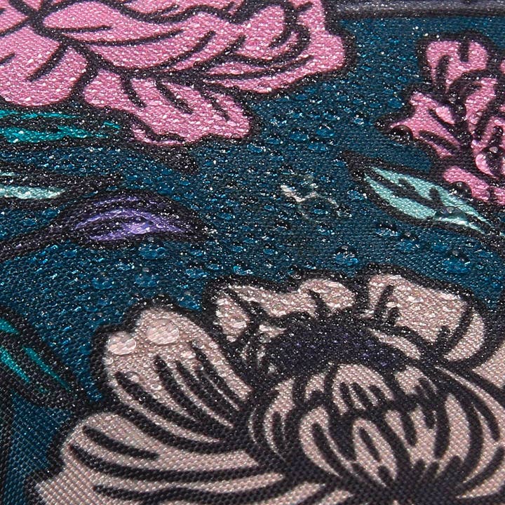 Grön Eco Chic lättviktsväska med blomtryck, hopfällbar för wholesale på Faire4