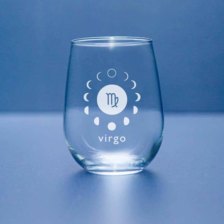 Zodiac Wine Glass Pre Pack for wholesale by Morning Fog Studios