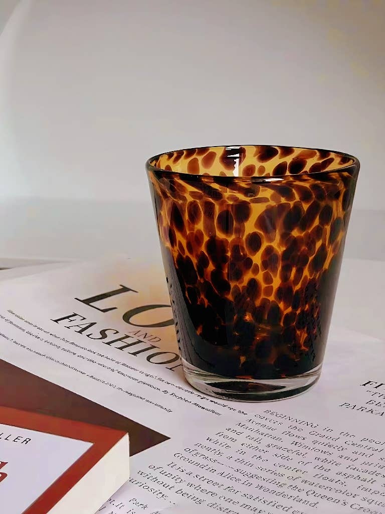 INSPECIAL HOME - Wholesale Drinking Glass/Cup - Handmade Retro Elegant Tortoise Glass Cup Tumbler5