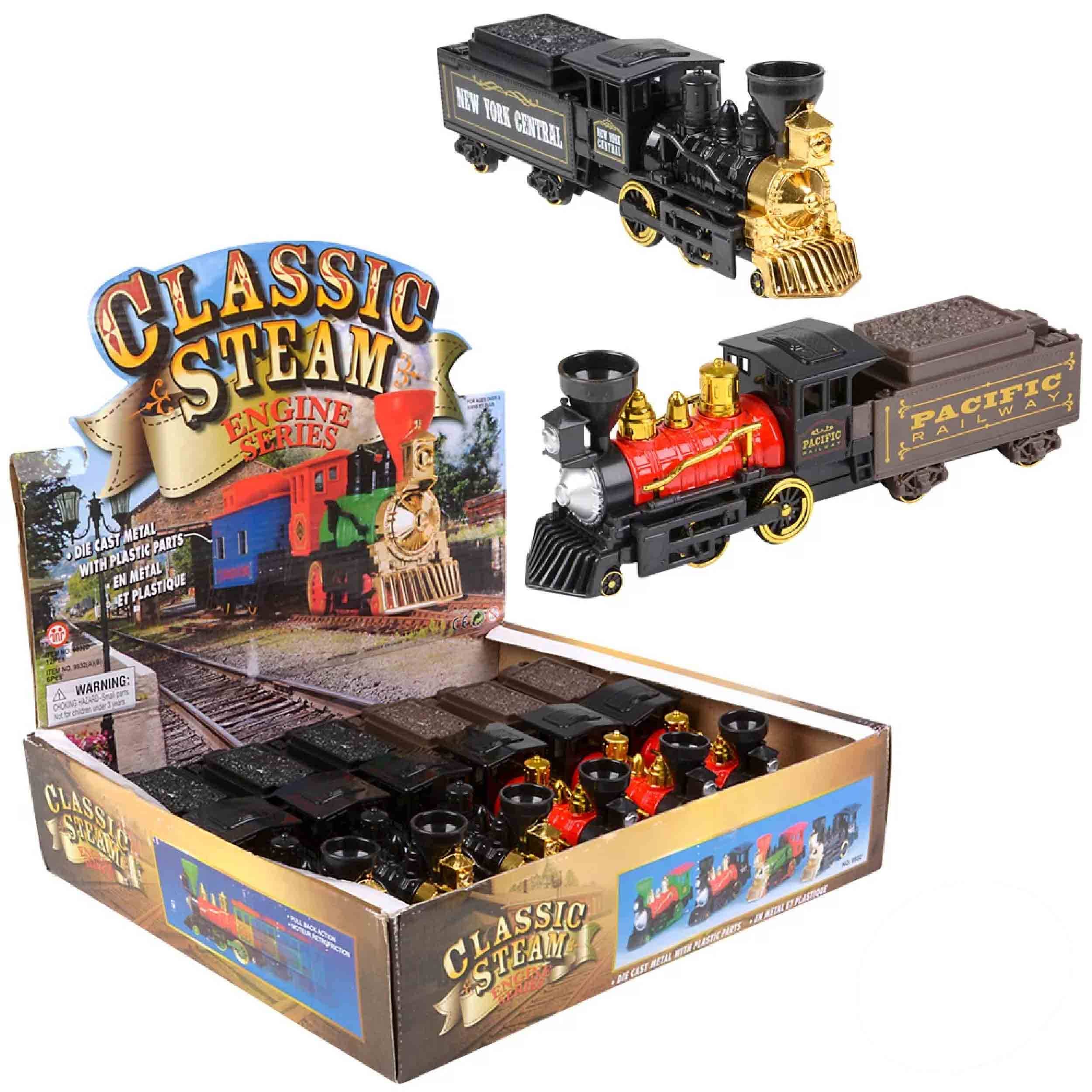 PR GROUPS LLC - Wholesale Toy car/truck – Child - Pull Back Steam Engine Train Kids Toy
