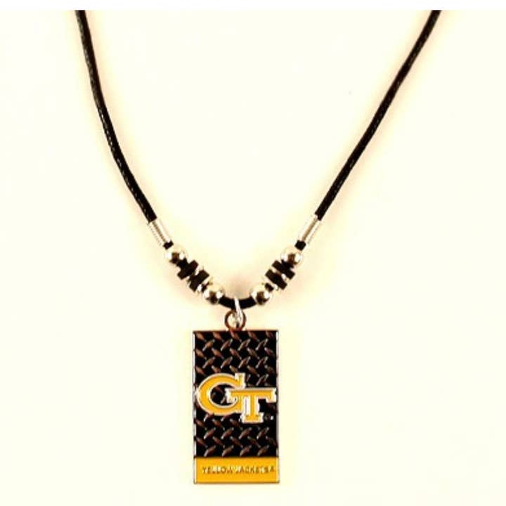Diamond Plate Styles Necklaces- Georgia Tech for wholesale by St. Louis Wholesale LLC