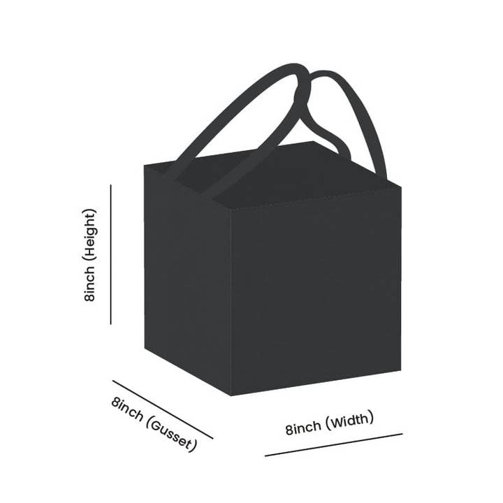 Non Woven Totes - Wholesale Tote Bag - Unisex - Custom Printed Non-Woven Bakery Tote Bags - 8x8x8 | Squared Tote Bags