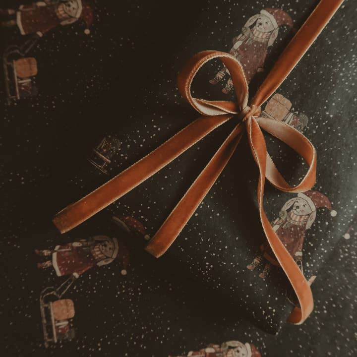 MyDesignPictures – Großhandel Geschenkpapier in Bögen – Kraft-Geschenkpapier „Hase mit Schlitten“