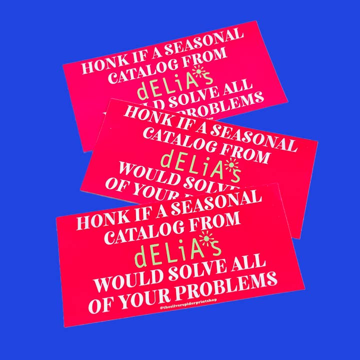 The Silver Spider – wholesale Sticker – Delia’s catalog solve all your problems bumper sticker funny