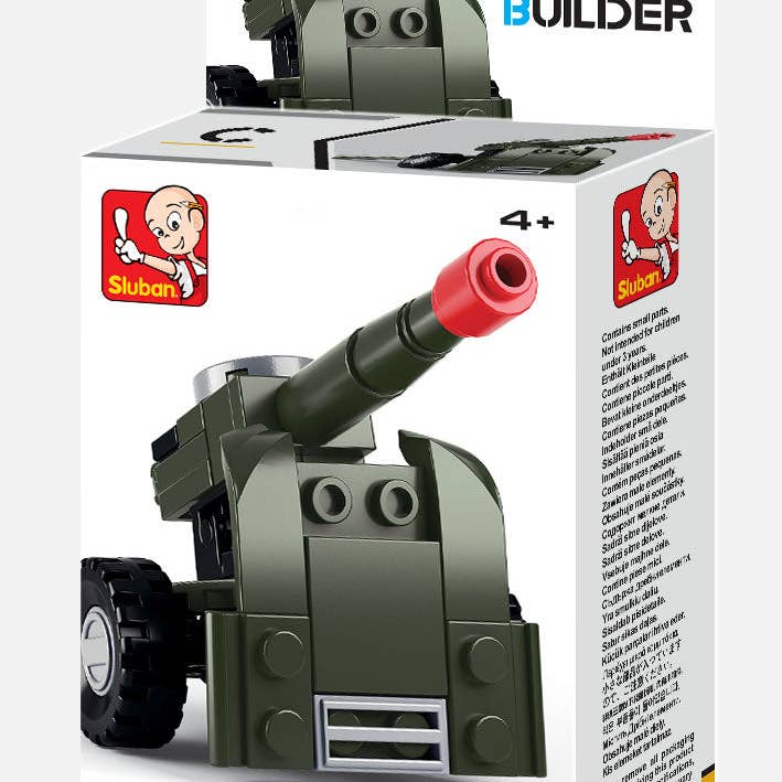 Texas Toy Distribution - Wholesale Building Set - Kids - Builder Military Building Brick Display Set, x2 of each kit5