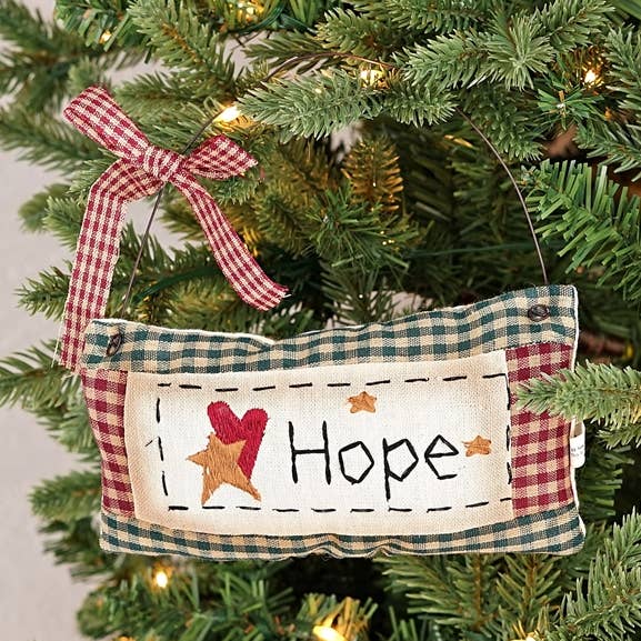 M5553- 3x6in Mini Hanging Pillow-Hope- for wholesale by Holiday Depot Inc.