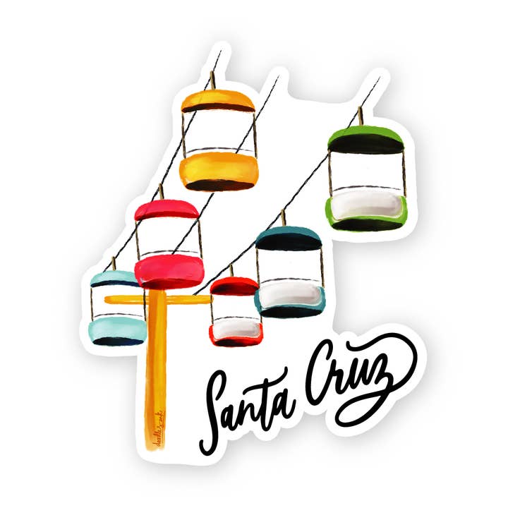 Adesivo Santa Cruz Sky Glider per la vendita all'ingrosso da parte di doodles.ink.