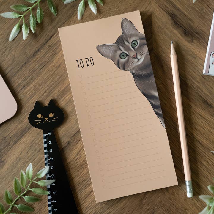Tabby Cat To Do List Pad for wholesale by Hayley Jade Design Studio