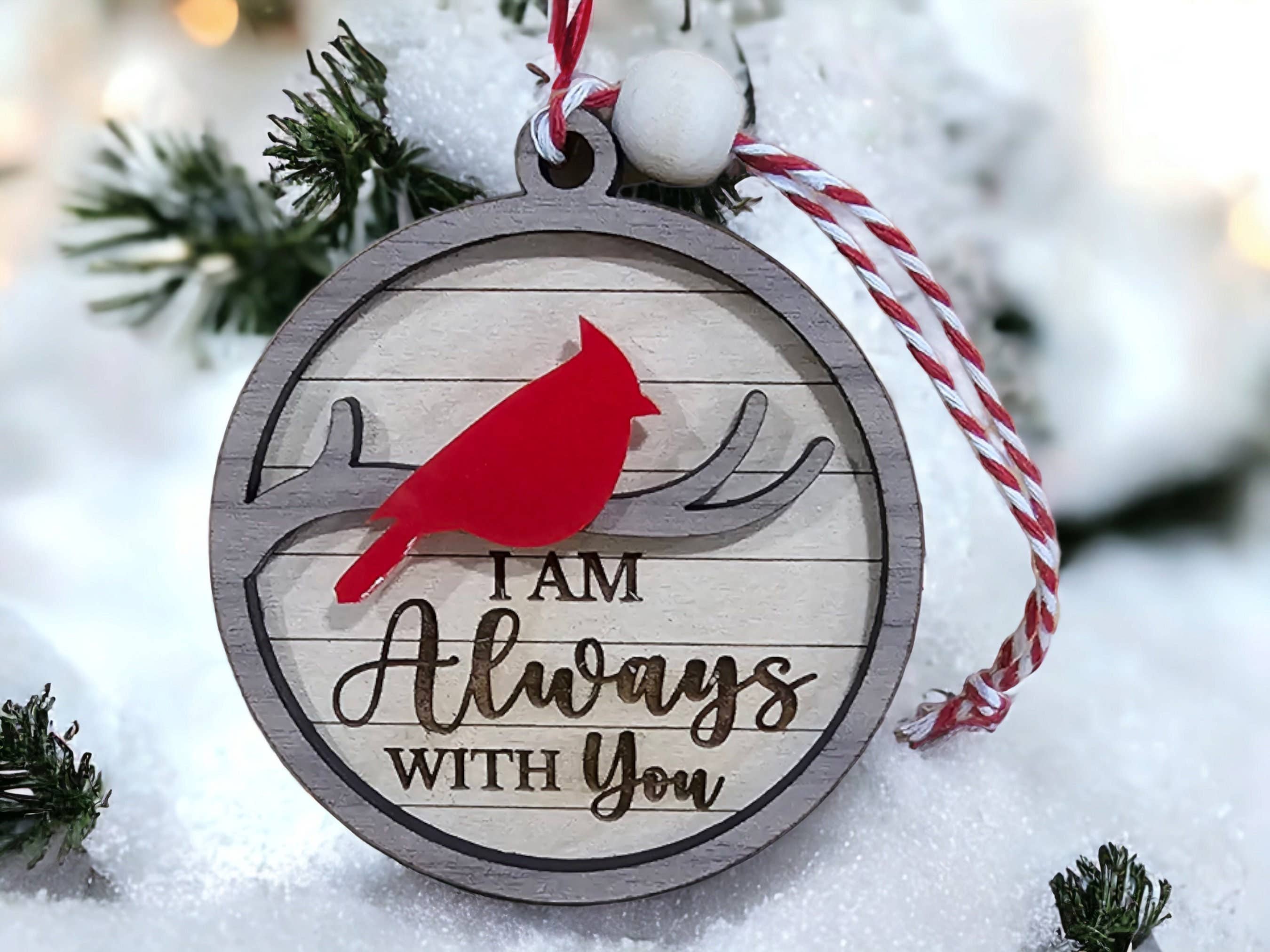 Kaci's Kreations - Wholesale Ornament - Cardinal ornament- I am always with you0