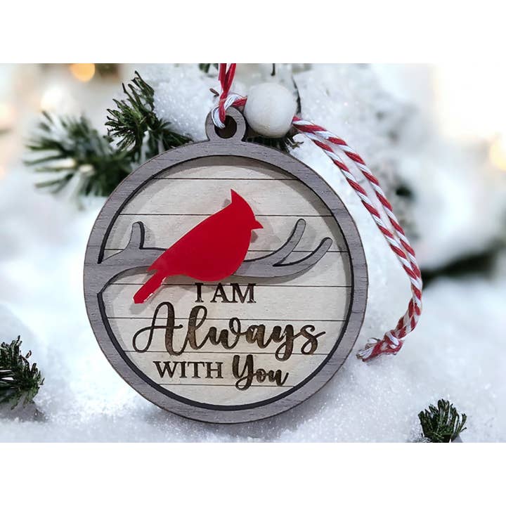 Kaci's Kreations - Wholesale Ornament - Cardinal ornament- I am always with you