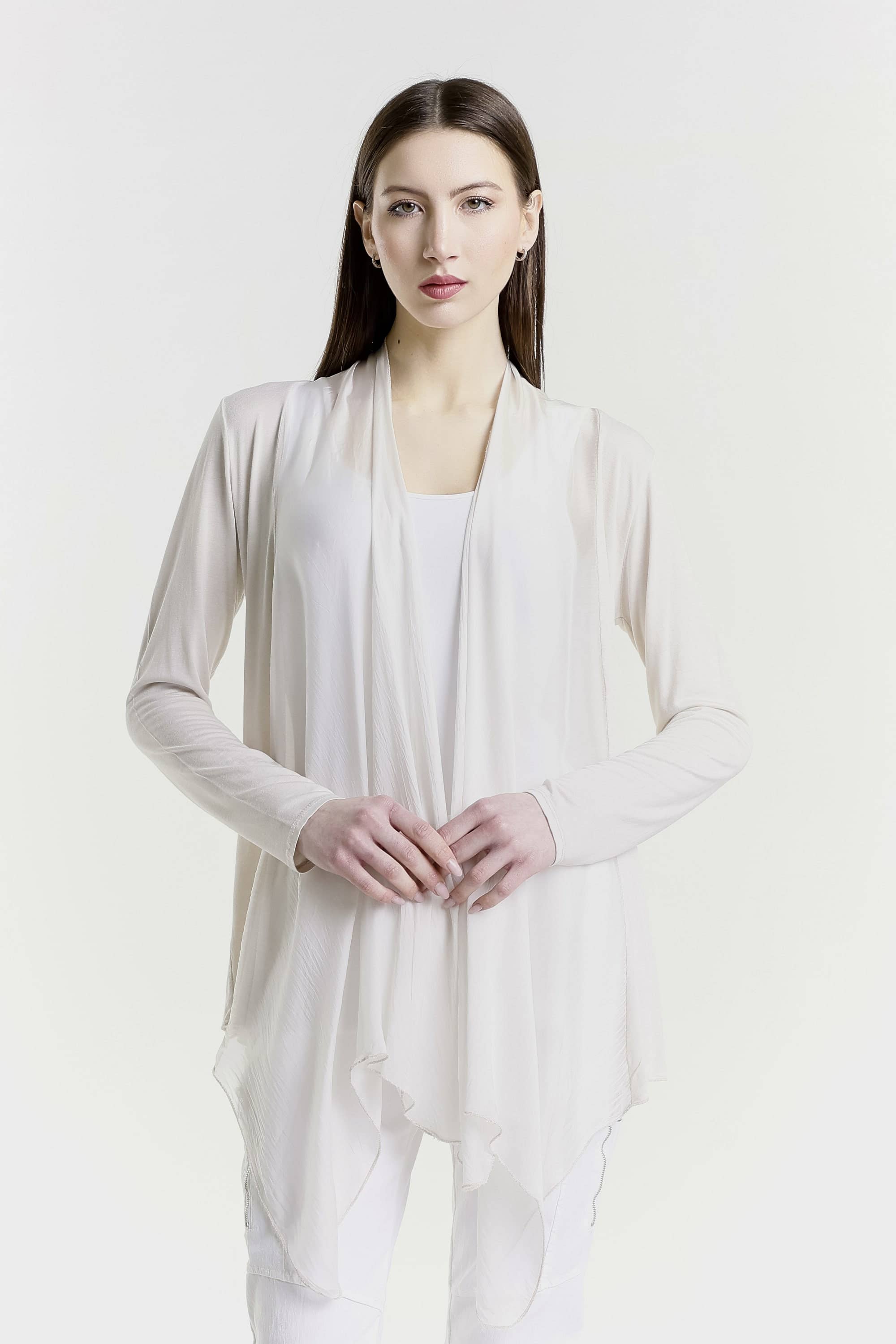 TINA Stephens Italy/Tees By Tina – wholesale Kofta - Dam – Carla Open Cardi w/Silk Trim (CLS201)38