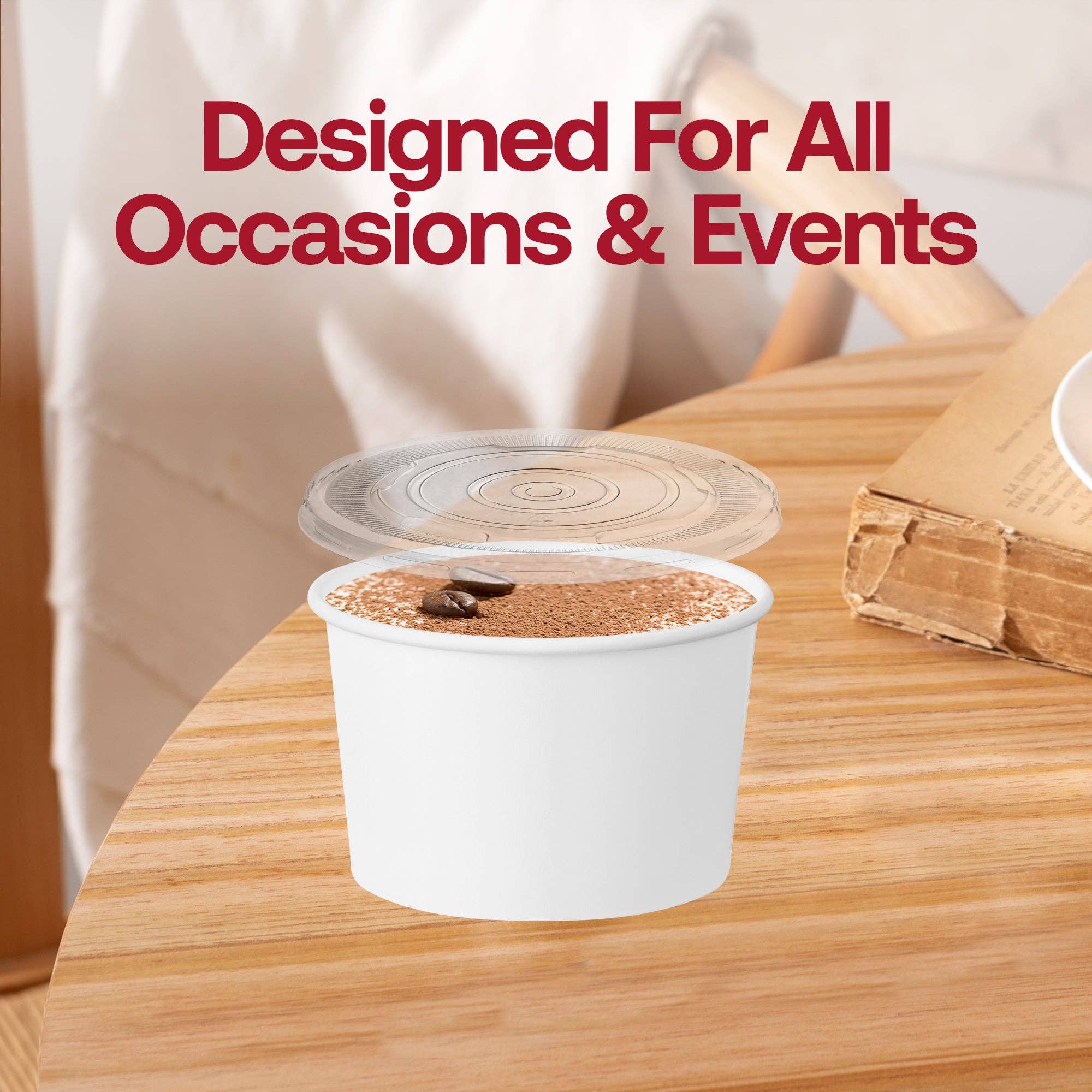 Smarty had a Party – Großhandel Einwegbecher – 12 oz squat Papier-Suppenschalen mit Deckeln - 50 Sets3