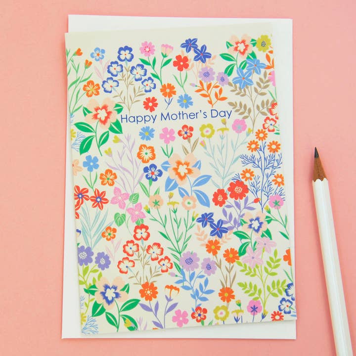 Pretty Floral Happy Mother's Day Greetings Card for wholesale by Elvira.v.v.Designs