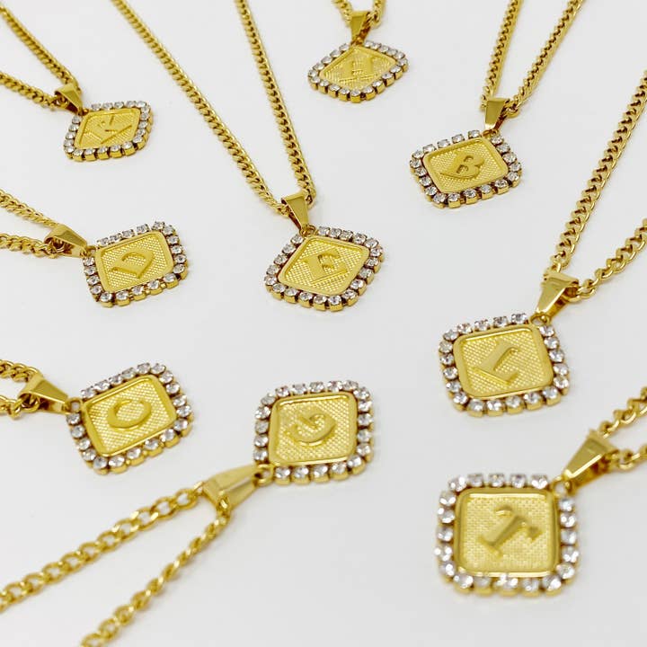 Ellison+Young - Wholesale Pendant/Charm Necklace - Aztec Delight Initial Necklace26