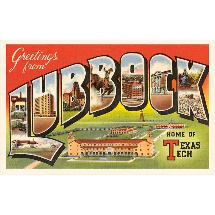 Found Image Press - Wholesale Sticker - Sticker TX-106 Greetings from Lubbock, Texas