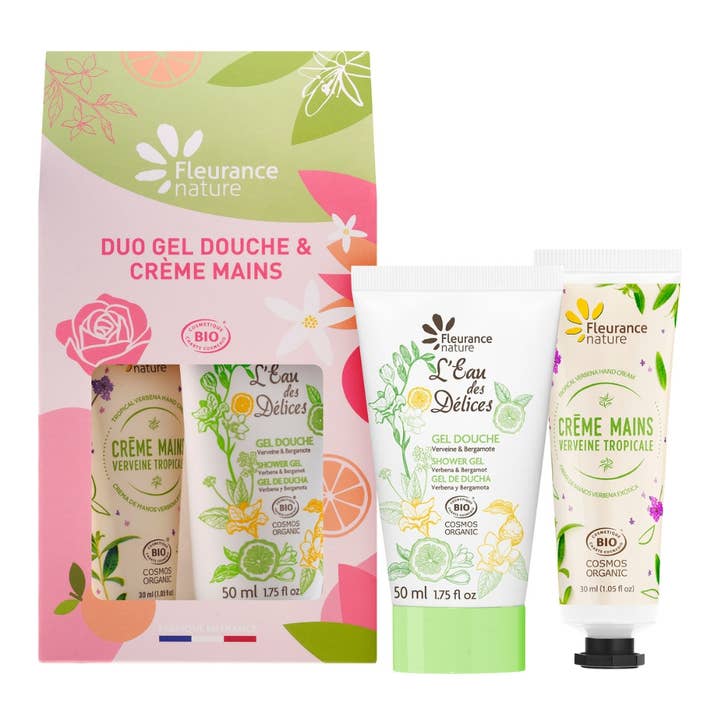Fleurance Nature - Wholesale Gift Box - Verbena shower gel and hand cream duo1