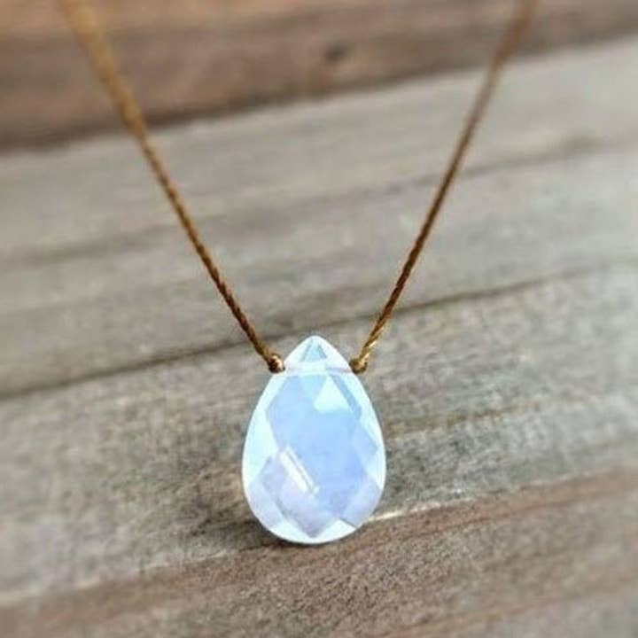 Merelani Designs - Wholesale Pendant/Charm Necklace - Opalite Teardrop Necklace0