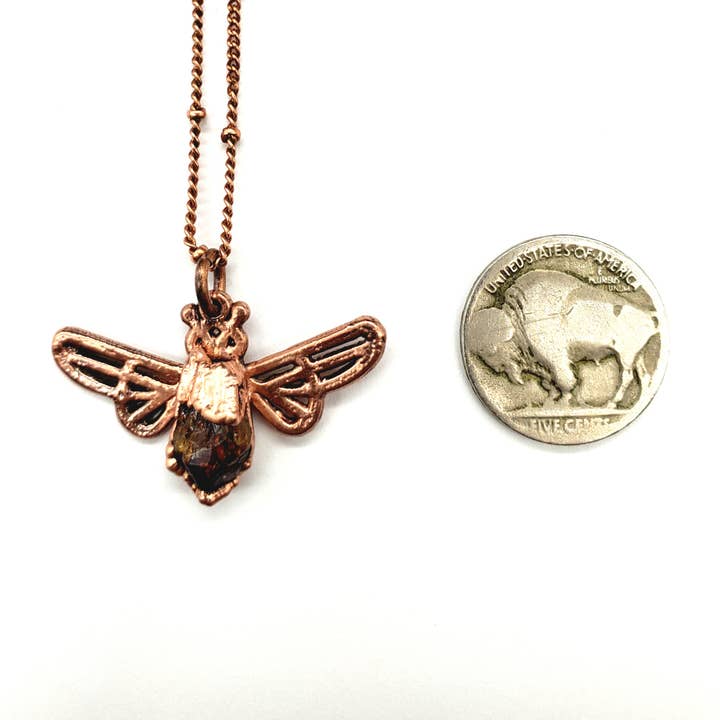 MergingMetals - Wholesale Pendant/Charm Necklace - Baby Citrine Bee Necklace