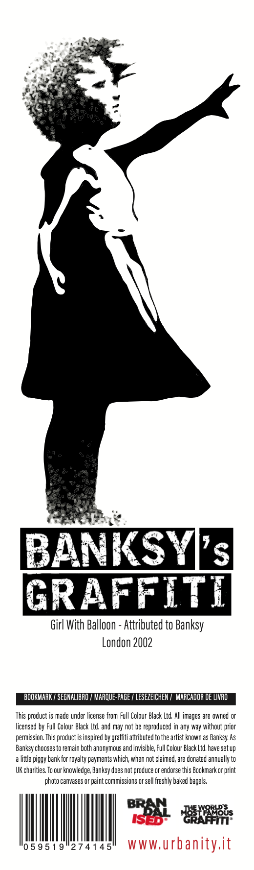 URBAN.ITY SRL – Marcador por atacado – Marcador Banksy “Soft-Touch - Menina com balão3