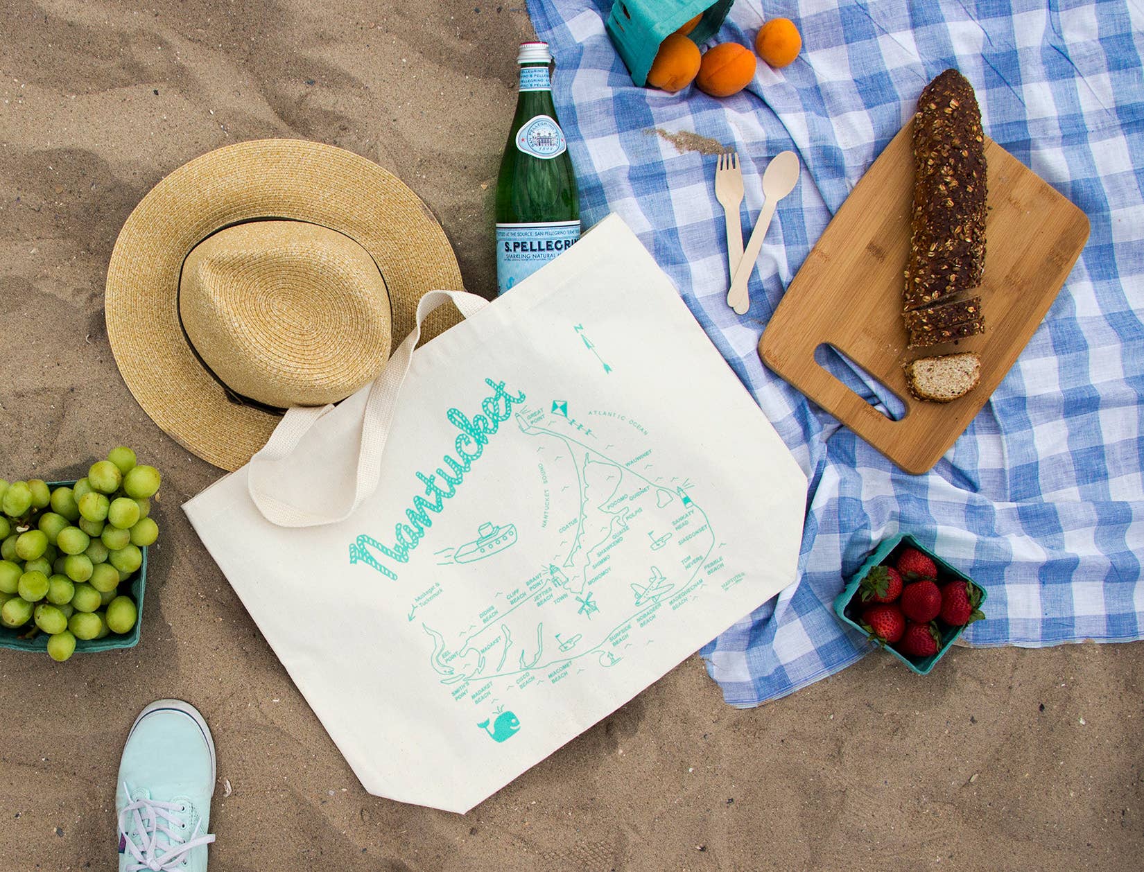 Maptote - Wholesale Tote Bag - Unisex - Nantucket Beach Tote2