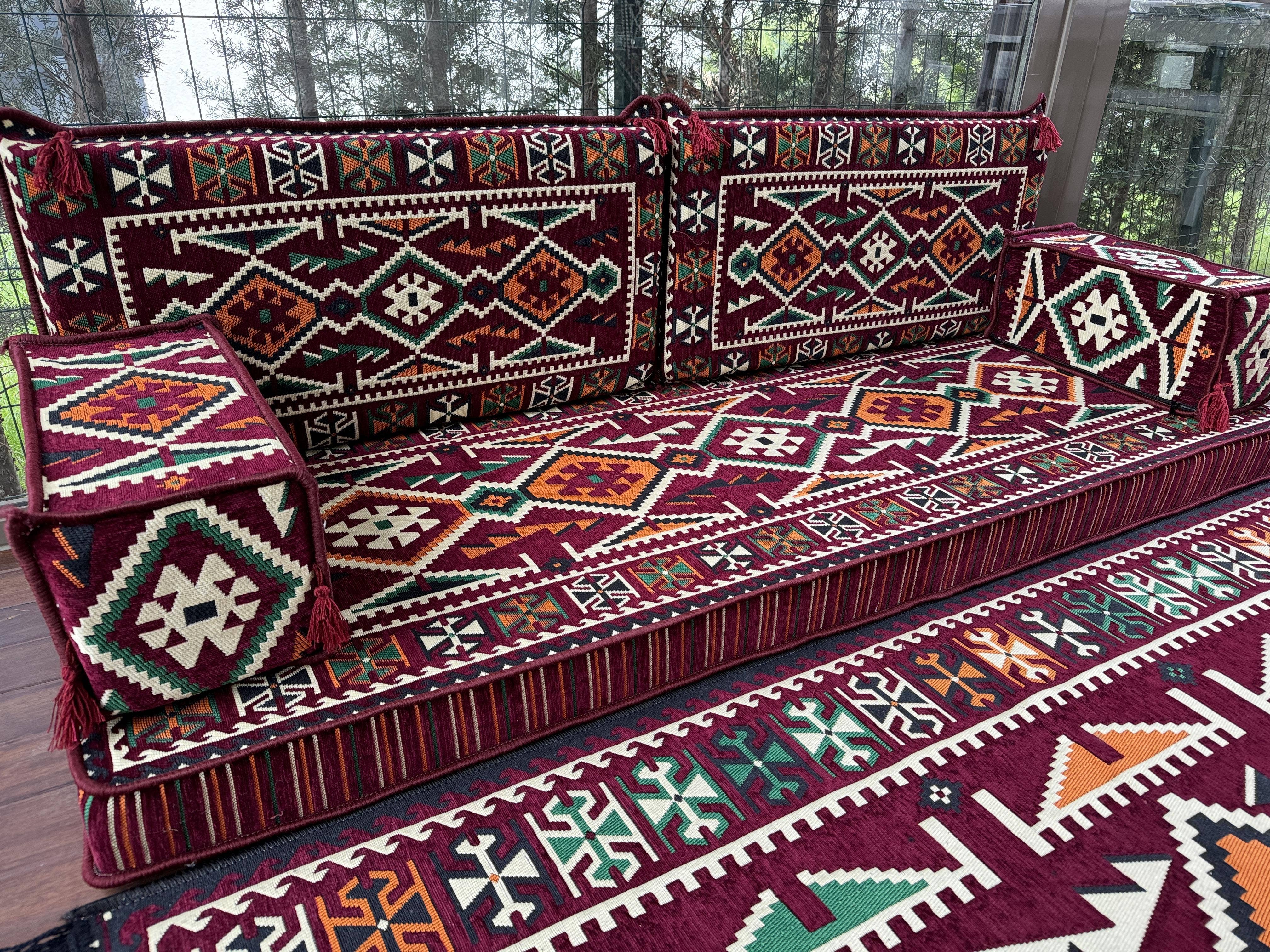The Loom Wholesale – wholesale Sofa – Handmade Kilim Sofa Set for Rustic Floor Seating8